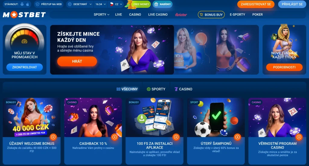 Mostbet Casino Česko bonusy