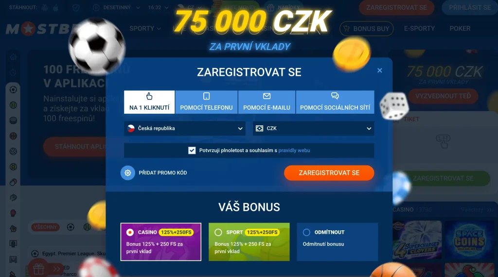 Mostbet Casino Česko registrace a přihlášení